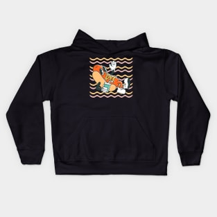 Retro Cool Hot dog Kids Hoodie